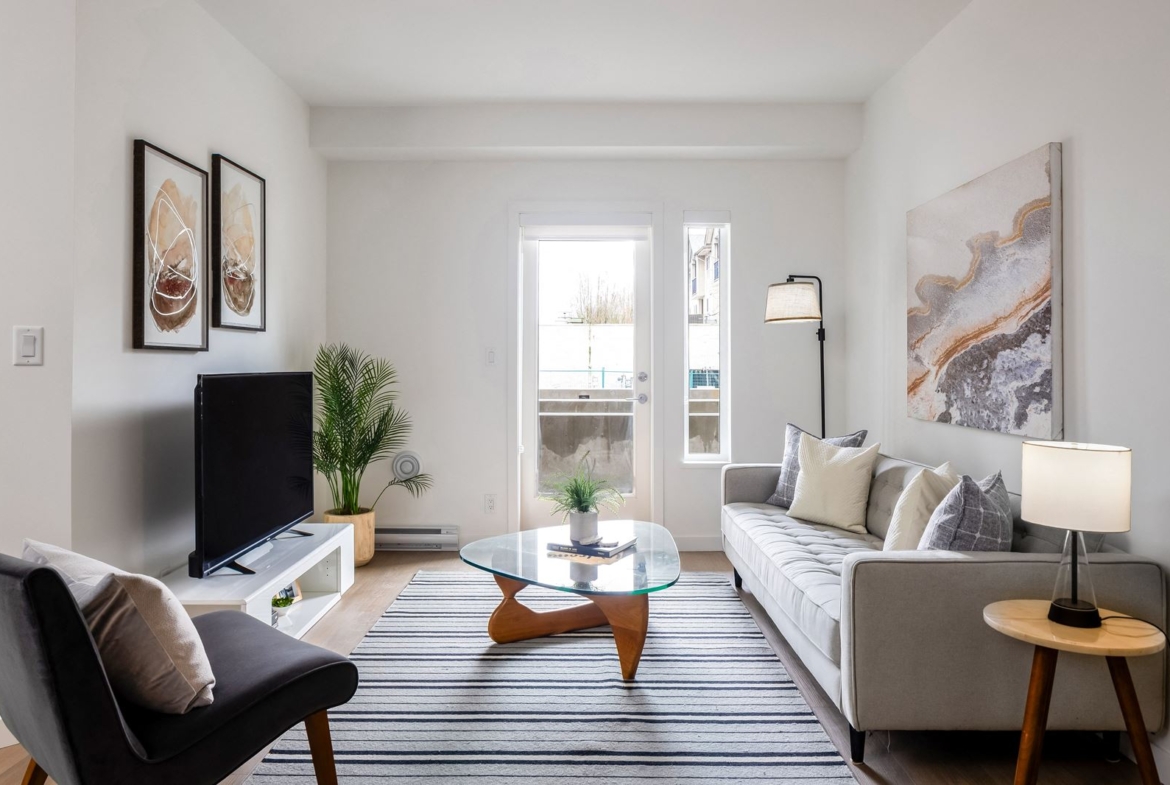 Luxury Vancouver apartments in Cambie Village with balcony and city views