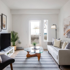 Luxury Vancouver apartments in Cambie Village with balcony and city views