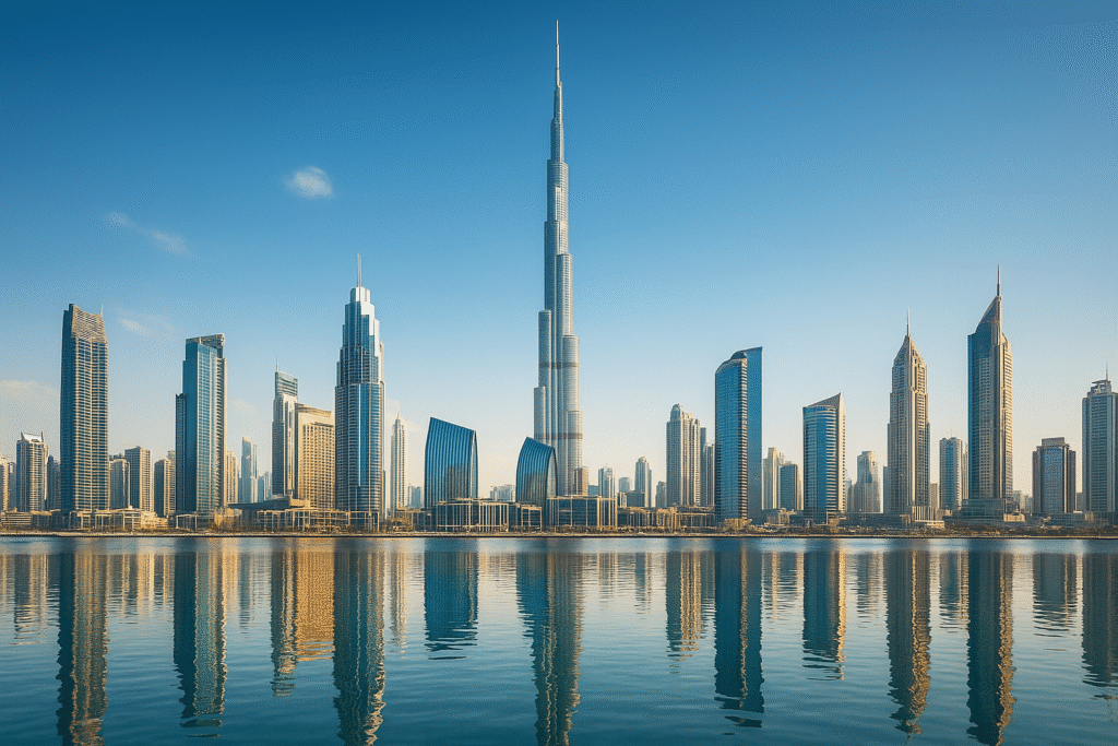 Affordable flats for rent in Dubai city skyline