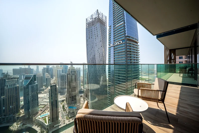 Marina View apartment in Dubai Marina with luxury interiors