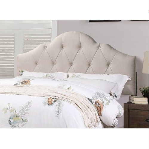 Contemporary 1pc Queen Size Bed Adjustable HB Light Brown Polyfiber Tufted Upholstered Wooden Bedframe Bedroom Furniture - Image 10