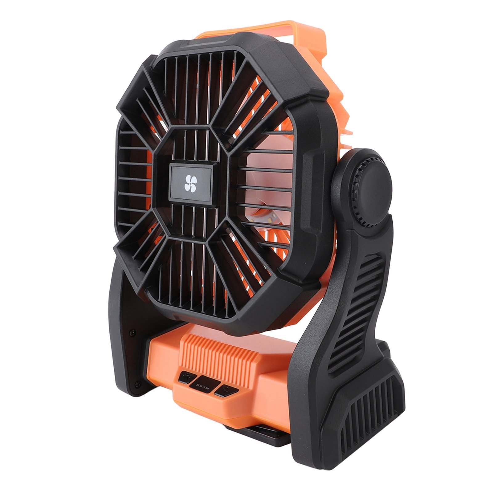 Outdoor Camping Fan Professional Efficient USB Rechargeable Tent Fan Camping Fan With LED Lantern For Camping Outdoor Orange - Image 2