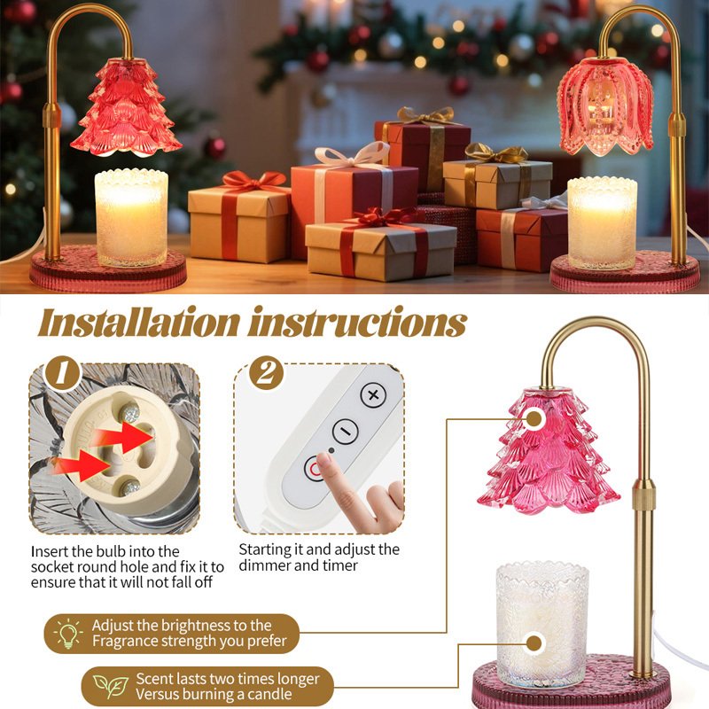 Candle Warmer Lamp With Timer & Dimmer , Adjustable Wax Melt Lamp For Jar Candles, Home Decor Accent - Image 5