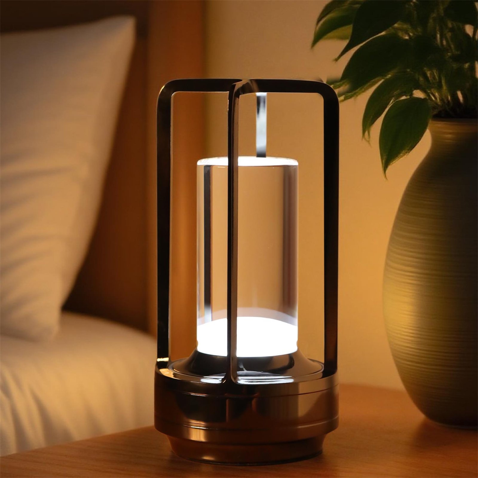 2pcs Portable Touch Control Table Lamp With 5000mAh Battery, 3-Color Stepless Dimming Cordless LED Light For Bedroom Camping Restaurant Bar Indoo - Image 3