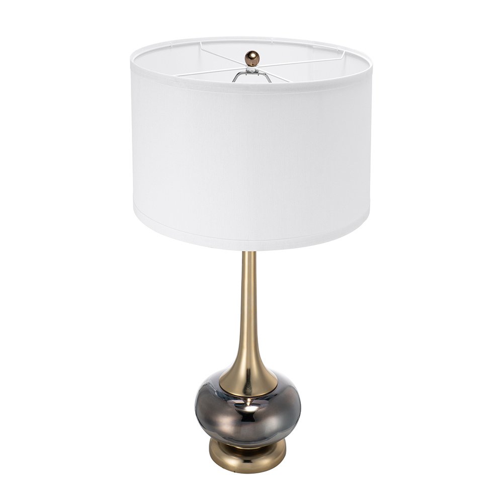 D15x29 Table Lamp With Glass Drum Lamp Shade Assembly Required - Image 5