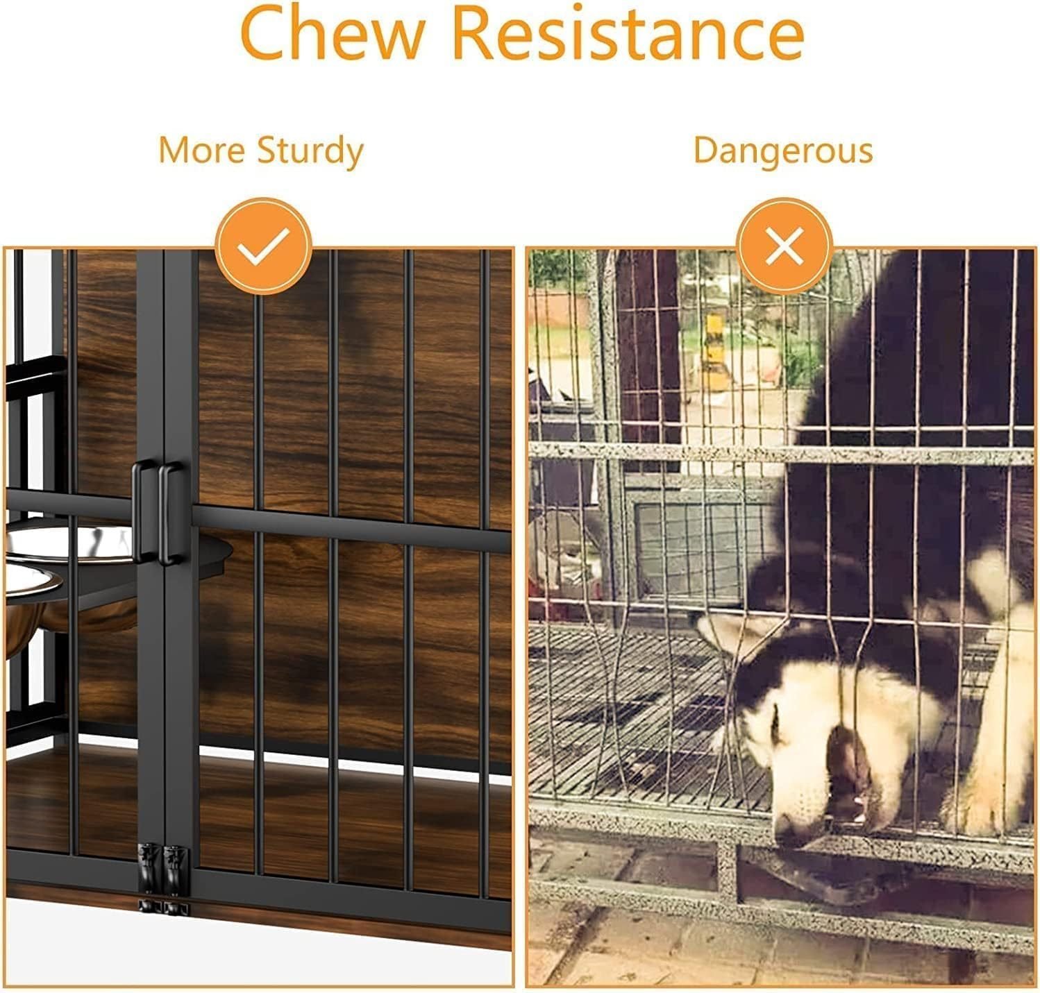 Dog Crate Furniture-Style Cages For Large Dogs Indoor Heavy Duty Super Sturdy 41 - Image 4