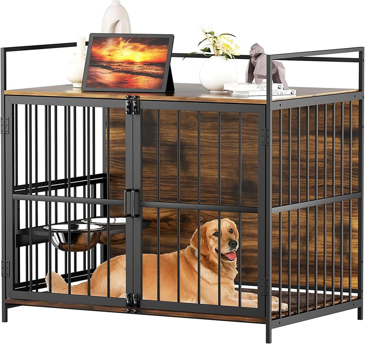 Dog Crate Furniture-Style Cages For Large Dogs Indoor Heavy Duty Super Sturdy 41
