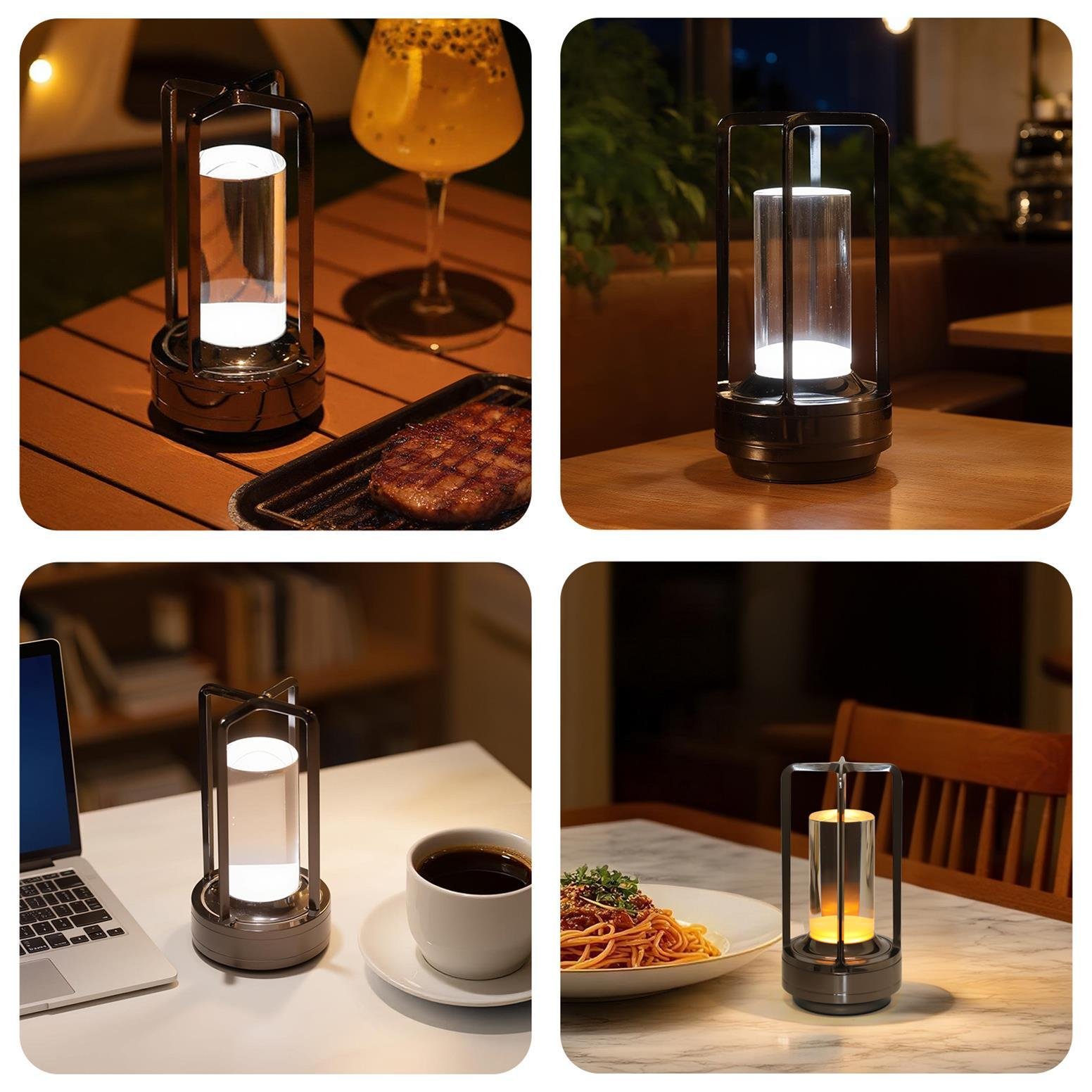 2pcs Portable Touch Control Table Lamp With 5000mAh Battery, 3-Color Stepless Dimming Cordless LED Light For Bedroom Camping Restaurant Bar Indoo - Image 4