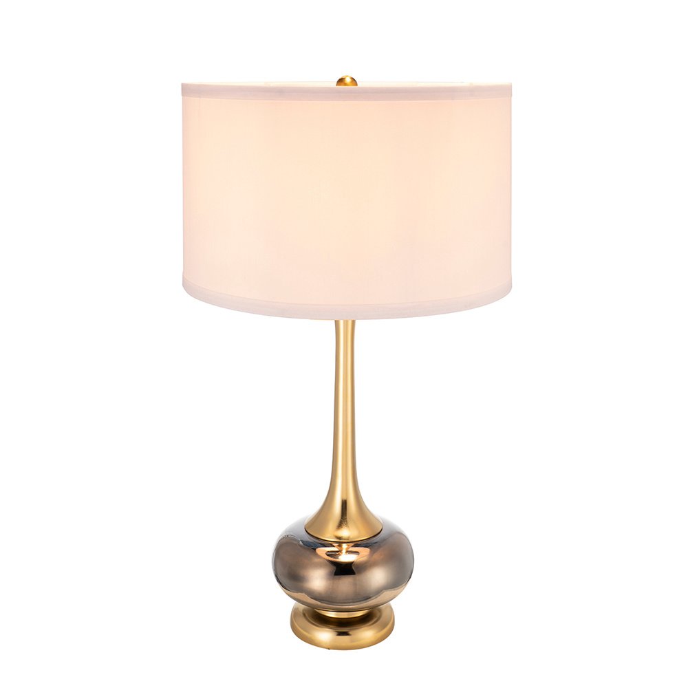 D15x29 Table Lamp With Glass Drum Lamp Shade Assembly Required - Image 4