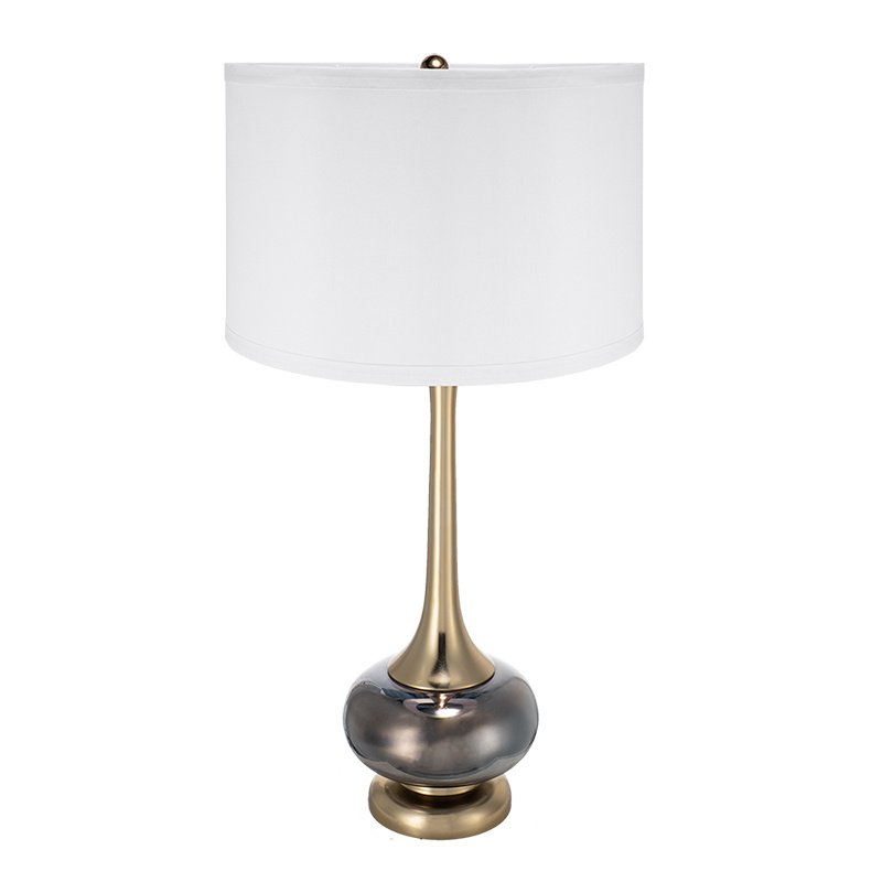 D15x29 Table Lamp With Glass Drum Lamp Shade Assembly Required - Image 3