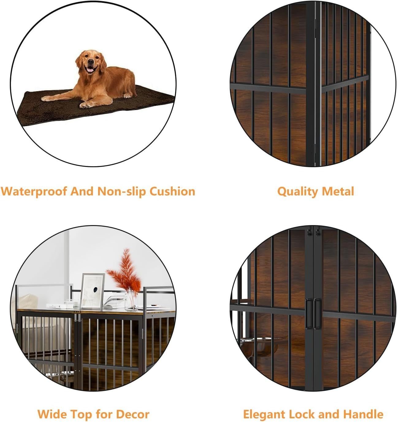 Dog Crate Furniture-Style Cages For Large Dogs Indoor Heavy Duty Super Sturdy 41 - Image 5