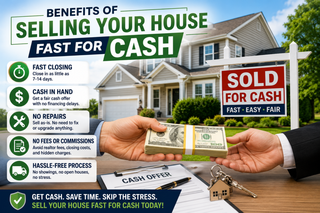 Benefits of Selling Your House fast for Cash